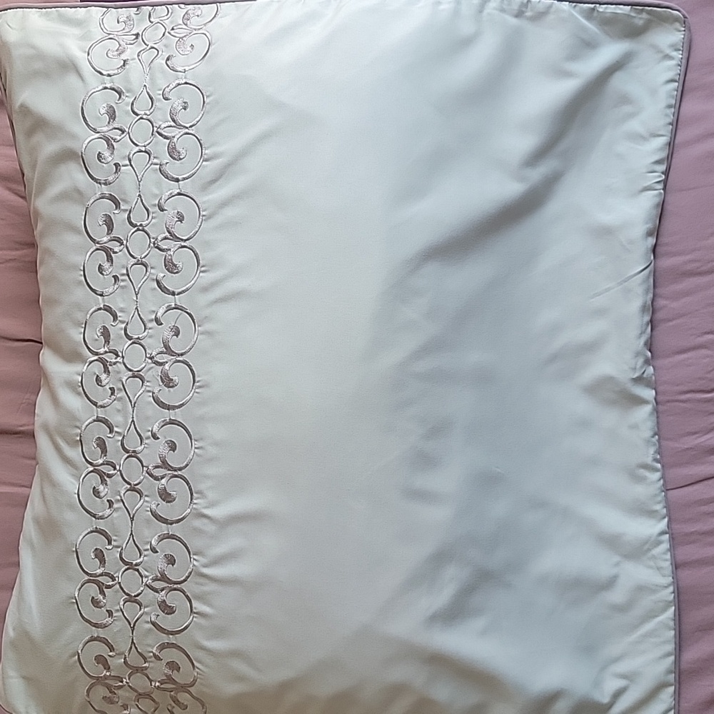 Elegant Embroidered Set of 2 Pillow Cover, Size 25"x26", NEW